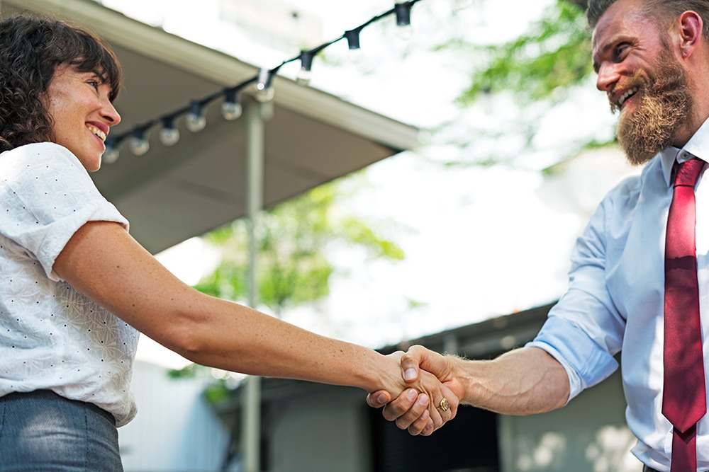 Practice your handshake with your mock interview partner to ensure yours is firm but not too tight. 